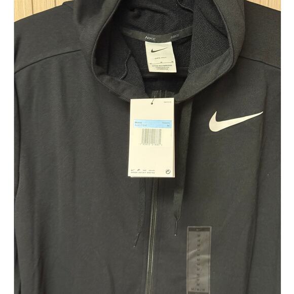 Nike Dri-FIT Quick Dry Sports Hooded Jacket Black Size M CJ4317-010 - Picture 7 of 13